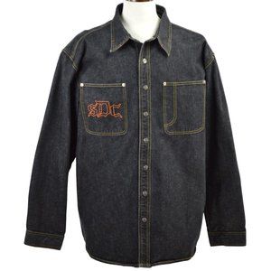 SNOOP DOGG Jeans Jacket Size 2XL Black Wash Denim Embroidered SDC Doggystyle